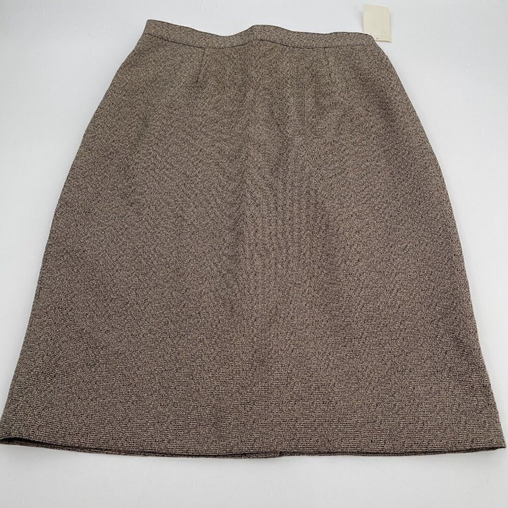 Sag Harbor Suit Skirt 10 Womens Brown Lined Straight Pencil Business Casual New - Picture 2 of 13